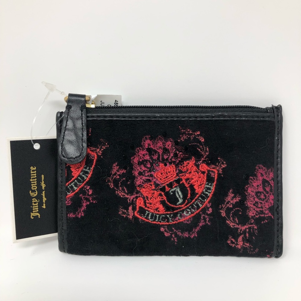 Juicy Couture Velour Coin Purse Wallet Card Case